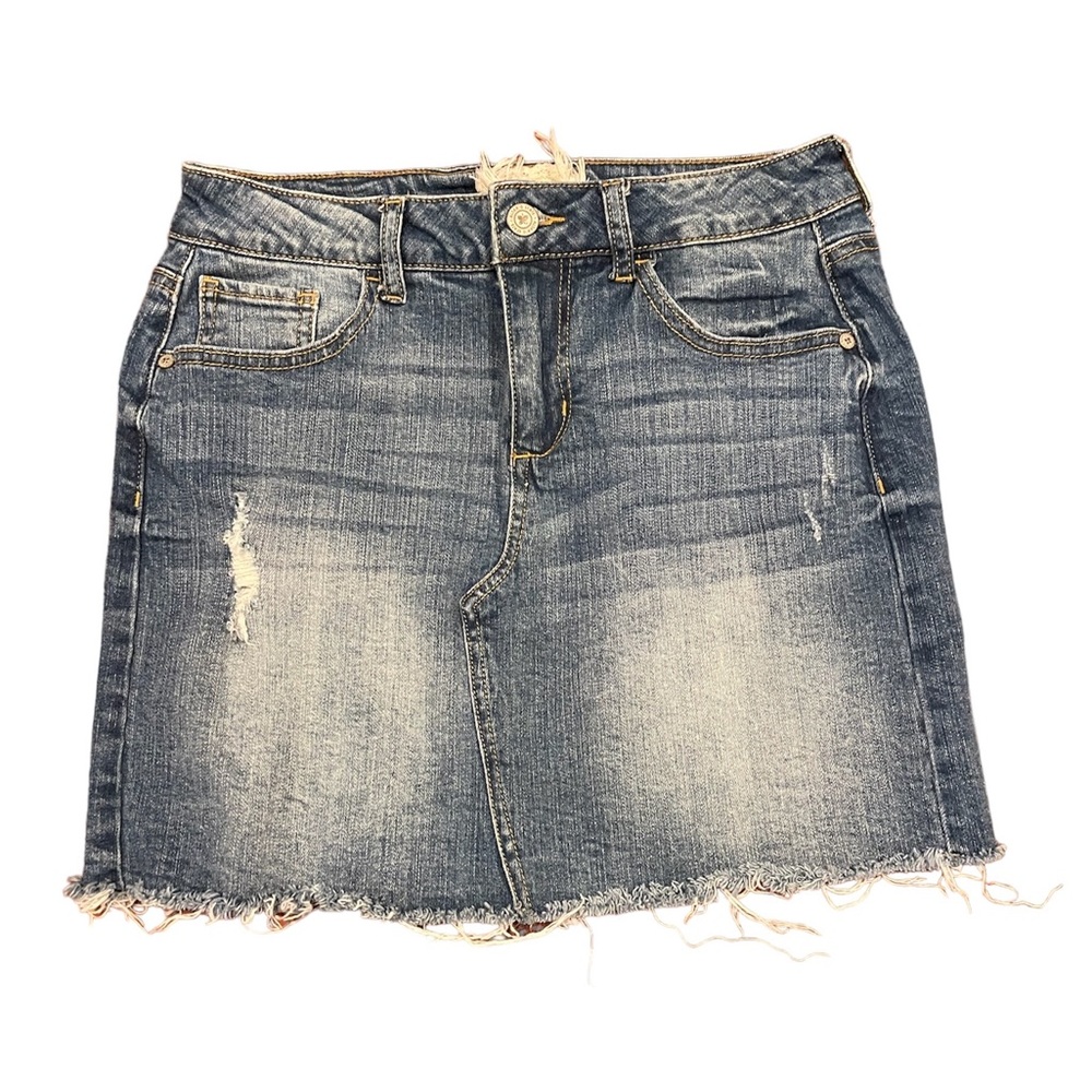 Altar’d State cut off jean mini skirt size small.